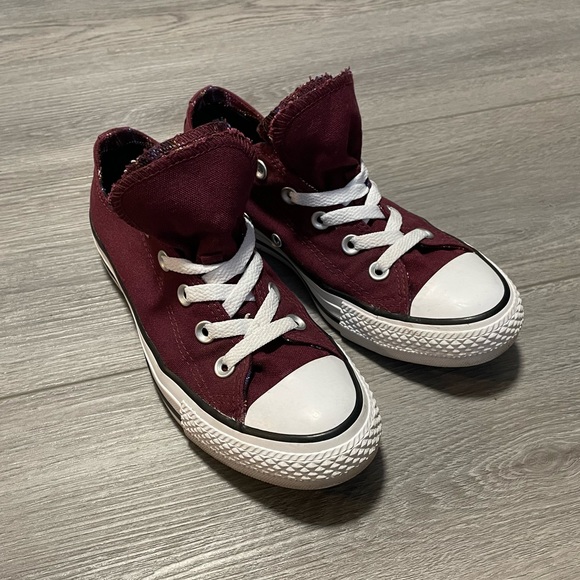 Maroon/Plaid Converse - Picture 3 of 8